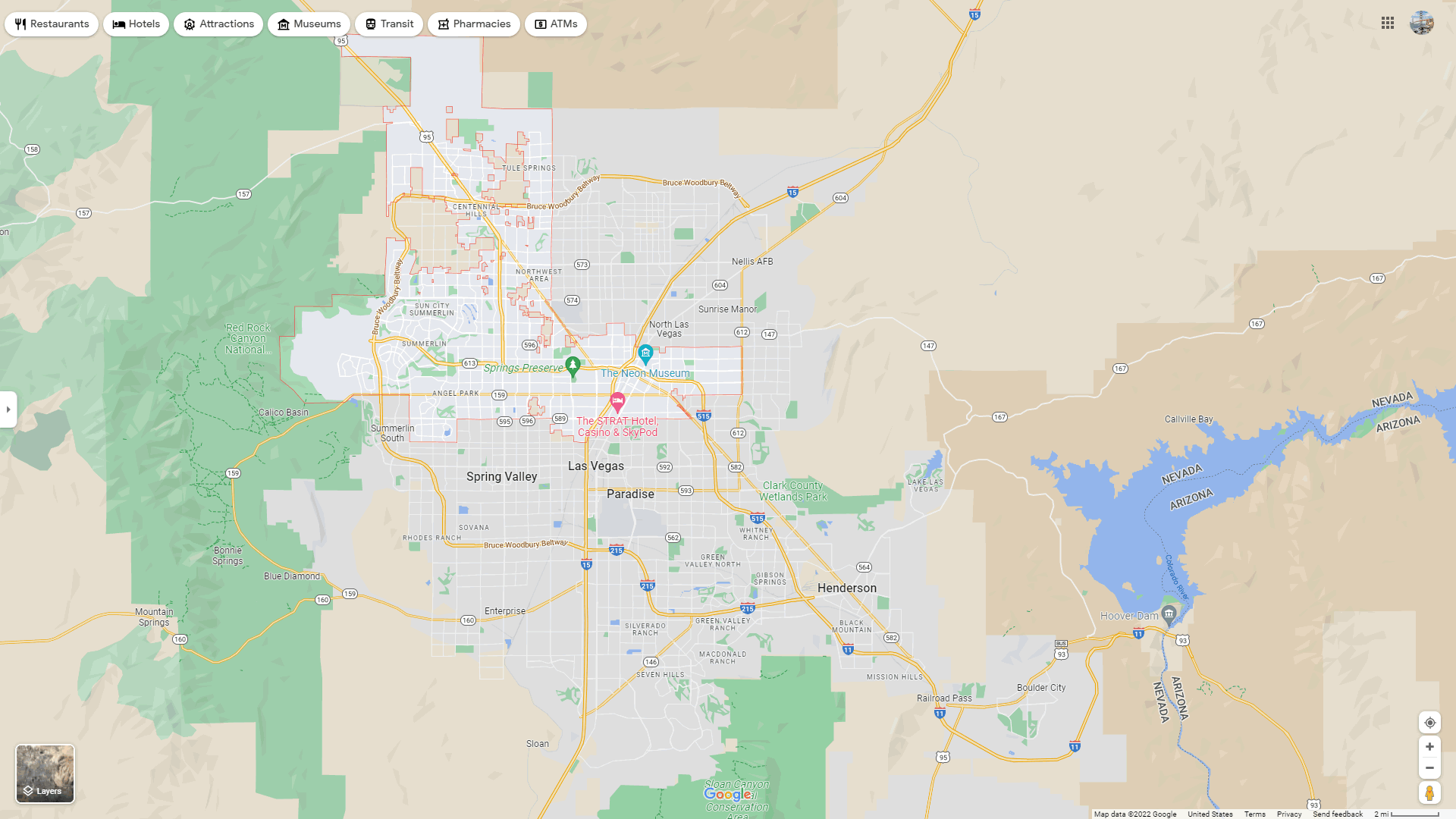 Las Vegas map